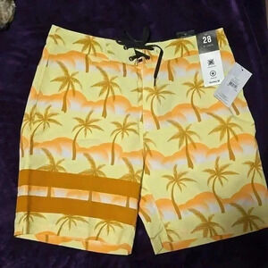 Hurley Men's Tropical Palm Tree Board Shorts / Swim Trunks